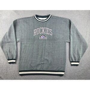 Vintage Colorado Rockies Sweatshirt Mens XL 90s Midwest Embroidery Crewneck MLB